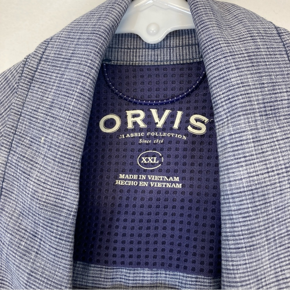 Orvis Classic Performance Men's XXL Fishing Shirt Blue Short Sleeve Button Up - Picture 14 of 16